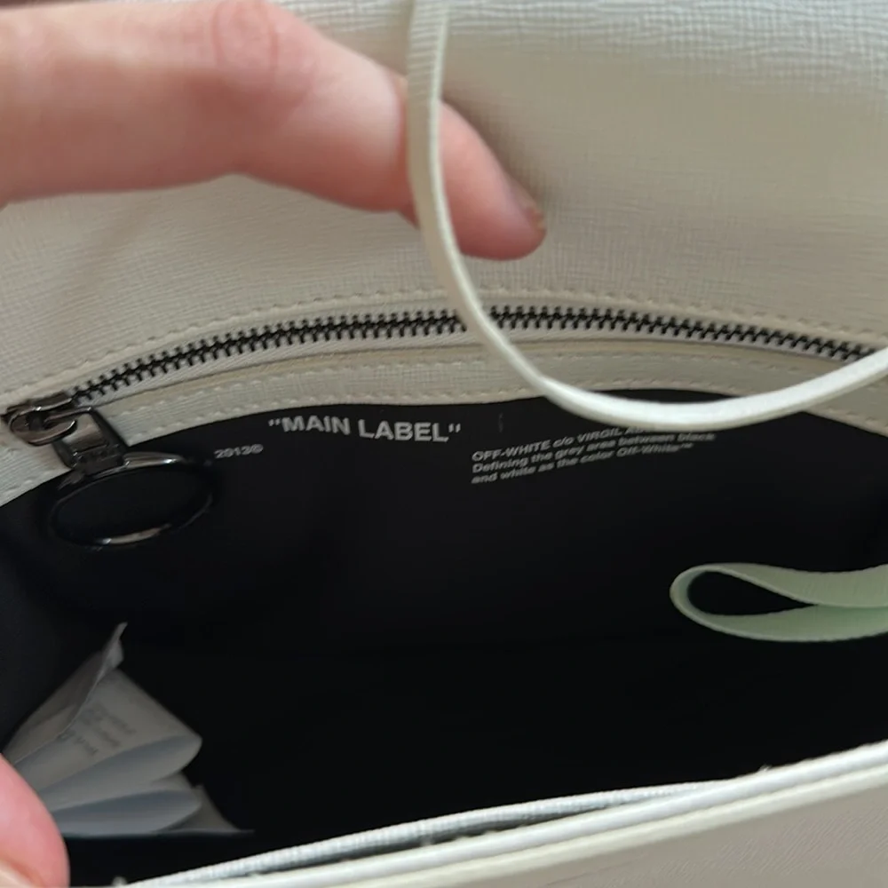 OFF-WHITE C/O VIRGIL ABLOH Mini Binder Clip Flap Bag white - Picture 7 of 9